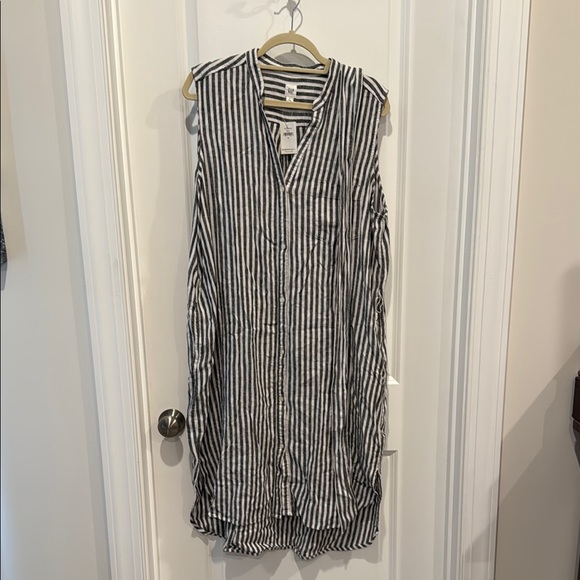 GAP Navy and White Striped Dress NWT - Picture 1 of 3